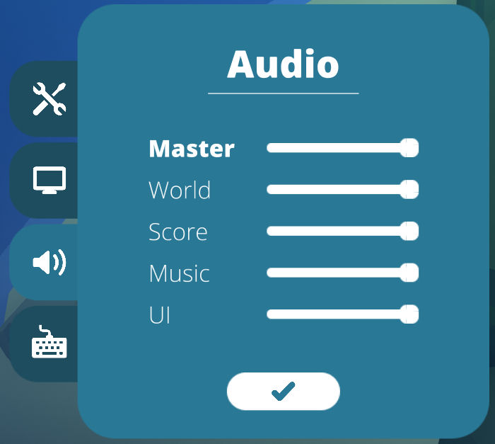 Image shows the GrizzlyGames Steam game known as Islanders and its audio options in this segment of Options for Accessibility!