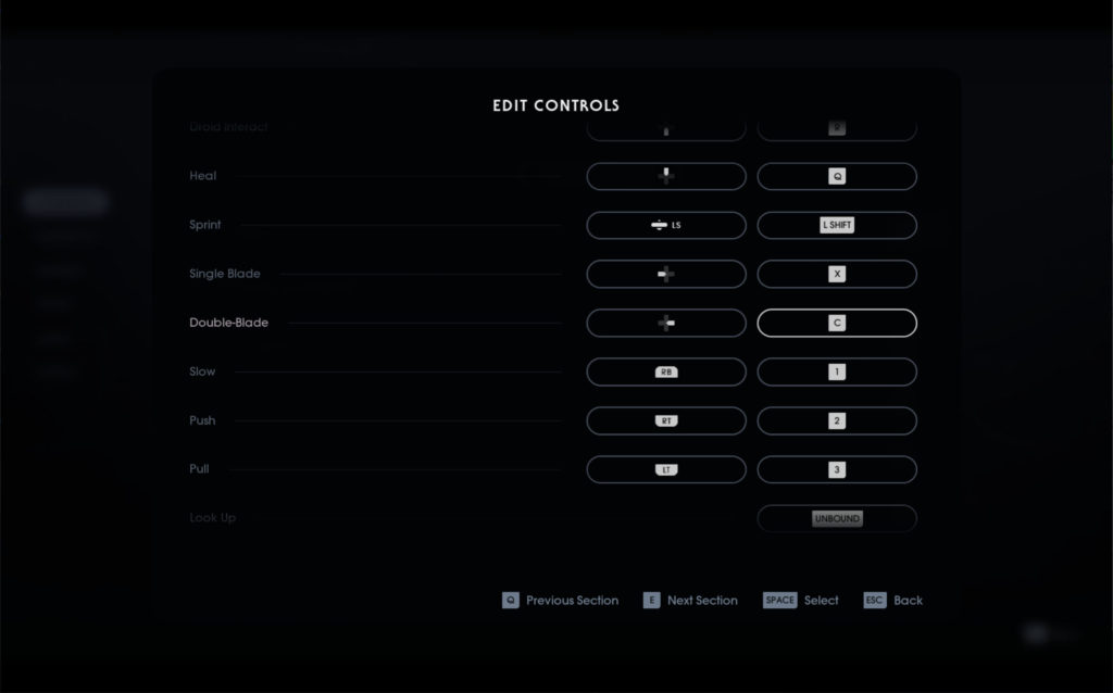 This week Short shows off Respawn Entertainment's recent developed Star Wars title that was published by Electronic Arts known as Star Wars Jedi: Fallen Order in this segment of Options for Accessibility. Seen is the action-adventure's control options.