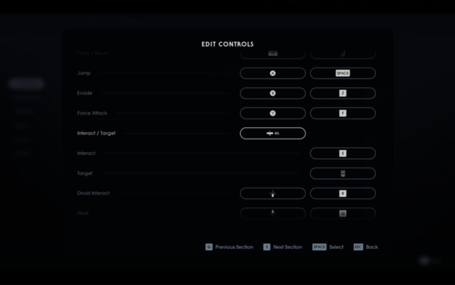 This week Short shows off Respawn Entertainment's recent developed Star Wars title that was published by Electronic Arts known as Star Wars Jedi: Fallen Order in this segment of Options for Accessibility. Seen is the action-adventure's control options.